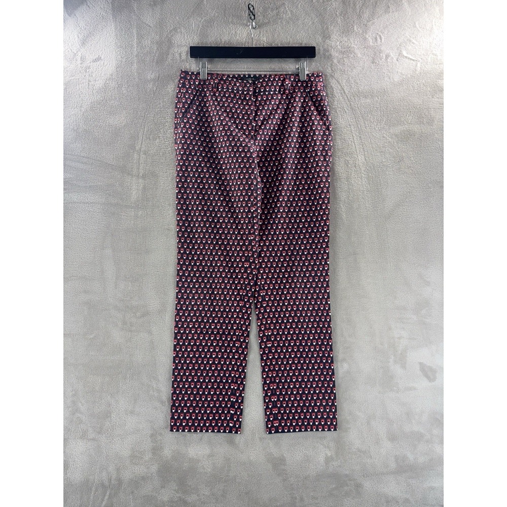 Weekend Max Mara Cigarette Pants Womens Size 10 Multicolor Geometric Casual
